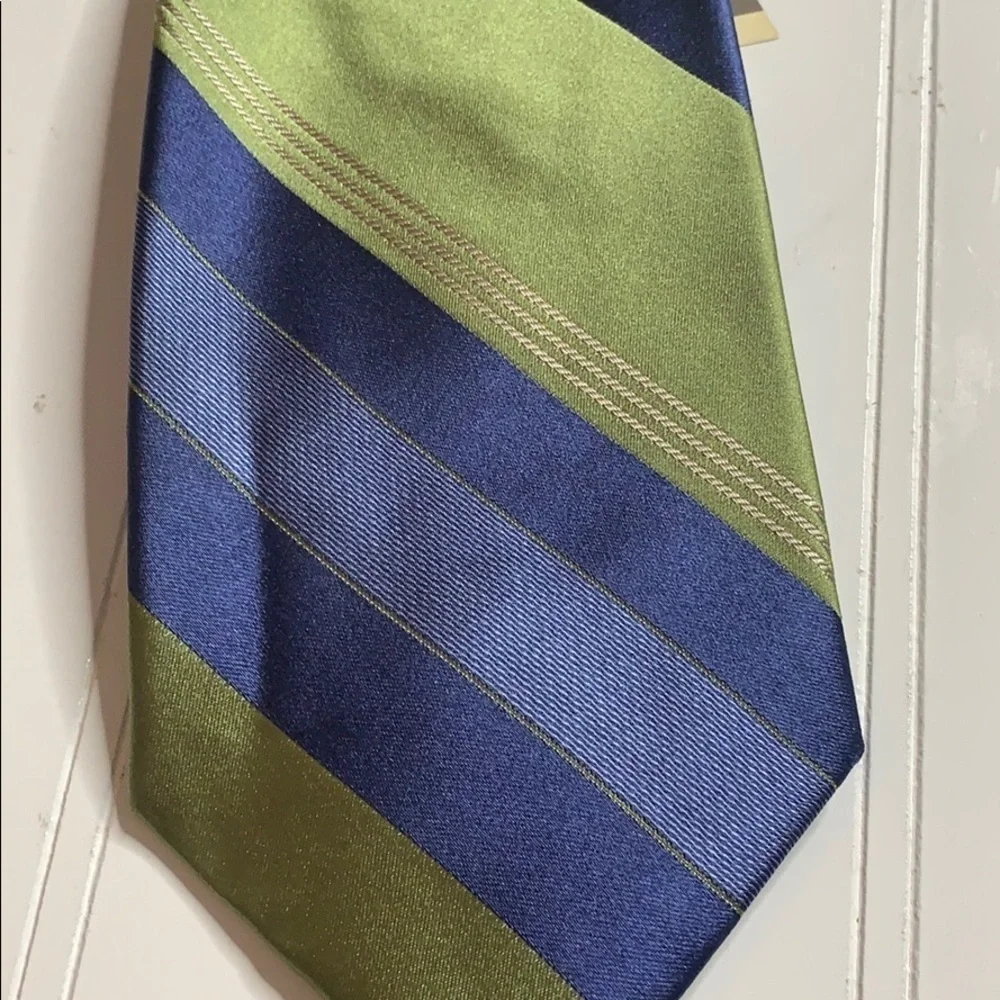 NWT Merona Blue Green 100% Silk Tie